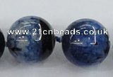 CAA416 15.5 inches 24mm round agate druzy geode gemstone beads