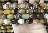 CAA4161 15.5 inches 13*18mm rice line agate beads wholesale