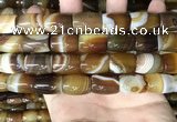 CAA4187 15.5 inches 13*18mm drum line agate gemstone beads