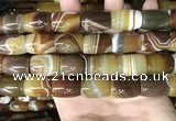 CAA4188 15.5 inches 15*20mm drum line agate gemstone beads