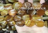 CAA4215 15.5 inches 18*25mm oval line agate beads wholesale