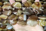 CAA4222 15.5 inches 22*30mm flat teardrop line agate beads wholesale