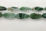 CAA4314 15.5 inches 25*50mm twisted oval line agate beads