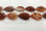 CAA4320 15.5 inches 30*40mm twisted oval line agate beads