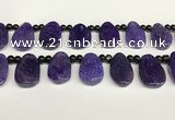 CAA4361 Top drilled 20*30mm freeform dragon veins agate beads