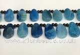 CAA4364 Top drilled 20*30mm freeform dragon veins agate beads