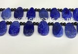 CAA4365 Top drilled 20*30mm freeform dragon veins agate beads