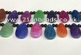 CAA4367 Top drilled 20*30mm freeform dragon veins agate beads