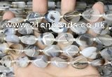 CAA4375 15.5 inches 12*16mm flat teardrop Montana agate beads