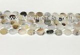 CAA4383 15.5 inches 12mm flat round Montana agate beads