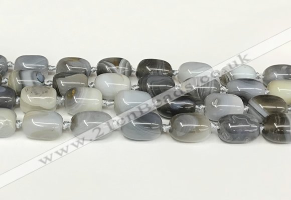 CAA4395 15.5 inches 15*20mm flat teardrop gray agate beads