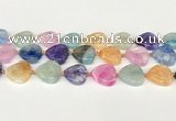 CAA4417 15.5 inches 20mm heart agate druzy geode beads