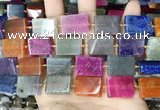 CAA4442 15.5 inches 15*20mm rectangle dragon veins agate beads