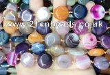 CAA4444 15.5 inches 16mm flat round dragon veins agate beads