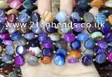 CAA4460 15.5 inches 12mm flat round dragon veins agate beads