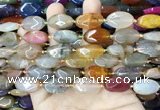 CAA4467 15.5 inches 13*20mm oval dragon veins agate beads