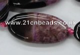 CAA448 15.5 inches 20*40mm oval agate druzy geode gemstone beads