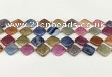 CAA4492 15.5 inches 16mm diamond dragon veins agate beads