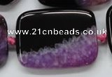 CAA450 15.5 inches 30*40mm rectangle agate druzy geode  beads