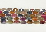 CAA4502 15.5 inches 10*14mm rectangle dragon veins agate beads