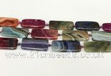 CAA4507 15.5 inches 20*40mm rectangle dragon veins agate beads