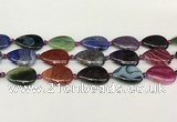 CAA4517 15.5 inches 18*25mm flat teardrop dragon veins agate beads