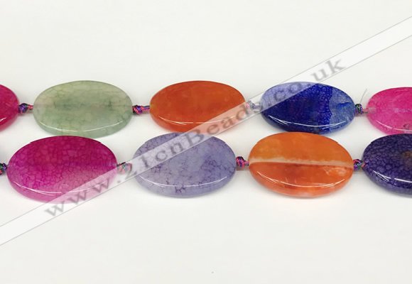 CAA4534 15.5 inches 25*35mm oval dragon veins agate beads