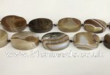 CAA4550 15.5 inches 30*40mm oval banded agate beads wholesale