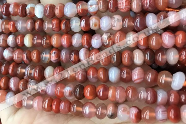 CAA4561 15.5 inches 4*6mm - 5*7mm rondelle south red agate beads