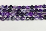 CAA4589 15.5 inches 12mm flat round banded agate beads wholesale