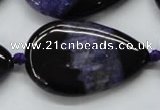 CAA459 15.5 inches 24*40mm flat teardrop agate druzy geode beads