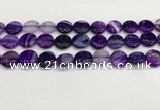 CAA4597 15.5 inches 14mm flat round banded agate beads wholesale