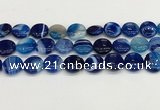 CAA4609 15.5 inches 16mm flat round banded agate beads wholesale