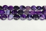 CAA4621 15.5 inches 20mm flat round banded agate beads wholesale