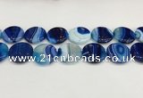 CAA4633 15.5 inches 25mm flat round banded agate beads wholesale