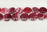 CAA4639 15.5 inches 30mm flat round banded agate beads wholesale