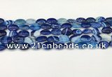 CAA4650 15.5 inches 10*14mm oval banded agate beads wholesale