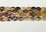 CAA4653 15.5 inches 12*16mm oval banded agate beads wholesale