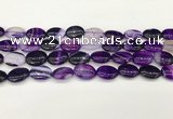 CAA4654 15.5 inches 12*16mm oval banded agate beads wholesale