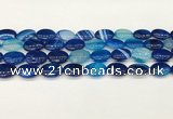 CAA4658 15.5 inches 12*16mm oval banded agate beads wholesale