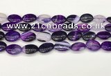 CAA4662 15.5 inches 13*18mm oval banded agate beads wholesale