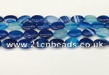 CAA4666 15.5 inches 13*18mm oval banded agate beads wholesale