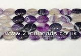 CAA4670 15.5 inches 15*20mm oval banded agate beads wholesale