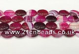 CAA4671 15.5 inches 15*20mm oval banded agate beads wholesale