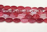 CAA4672 15.5 inches 15*20mm oval banded agate beads wholesale