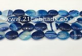 CAA4674 15.5 inches 15*20mm oval banded agate beads wholesale