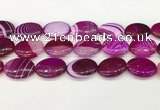 CAA4679 15.5 inches 18*25mm oval banded agate beads wholesale