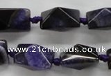 CAA468 15.5 inches 16*16*20mm pyramid agate druzy geode beads