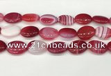 CAA4680 15.5 inches 18*25mm oval banded agate beads wholesale