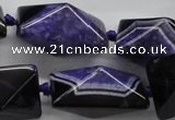 CAA469 15.5 inches 19*19*30mm pyramid agate druzy geode beads